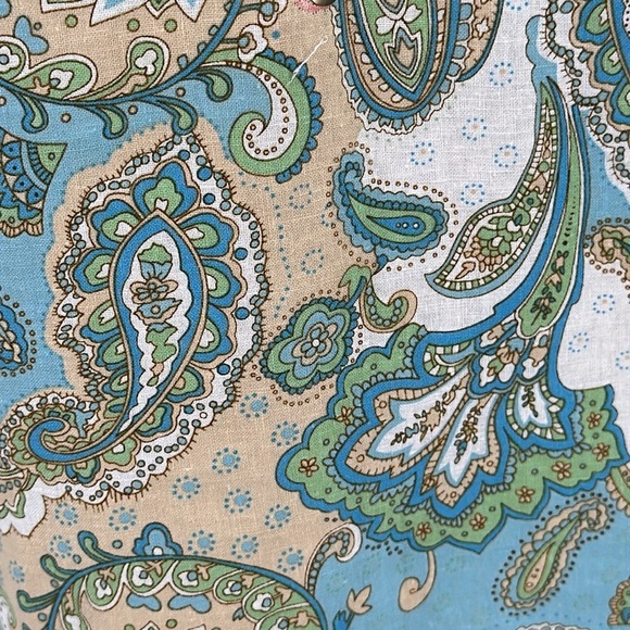 Cynthia Rowley Paisley Floral Linen/Cotton Blend Women's Size Large - Picture 4 of 10